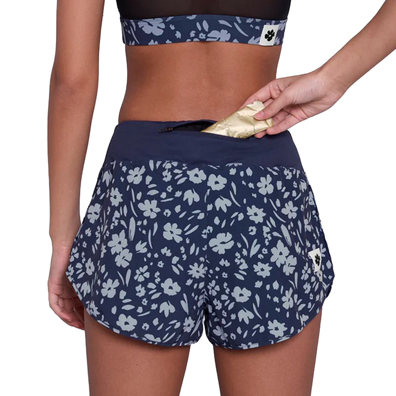 Saysky - Flower Pace Shorts 3" - Blue Flower - Women's