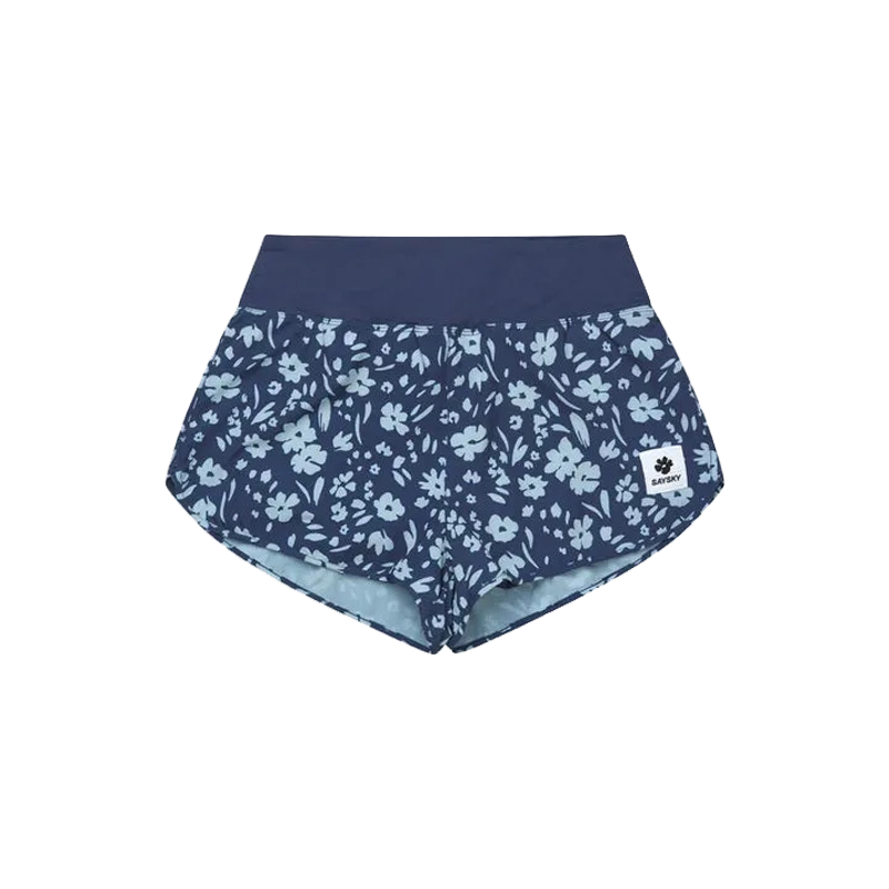 Saysky - Flower Pace Shorts 3" - Blue Flower - Women's