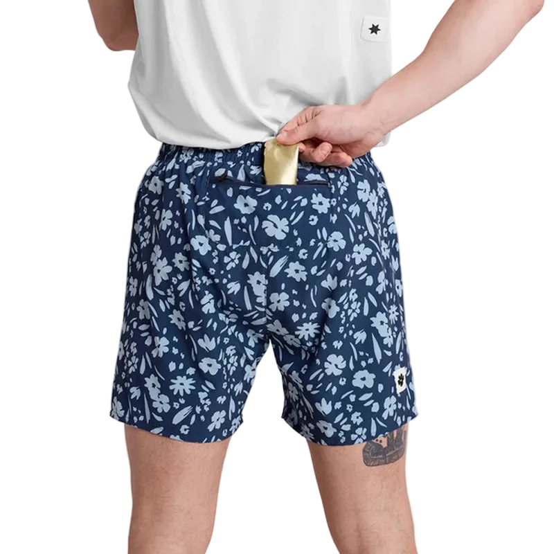 Saysky - Flower Pace Shorts 5" - Blue Flower - Men's