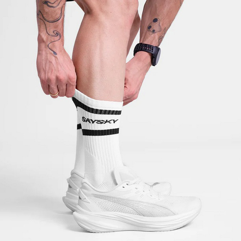Saysky - Pace High Socks - White - Unisex