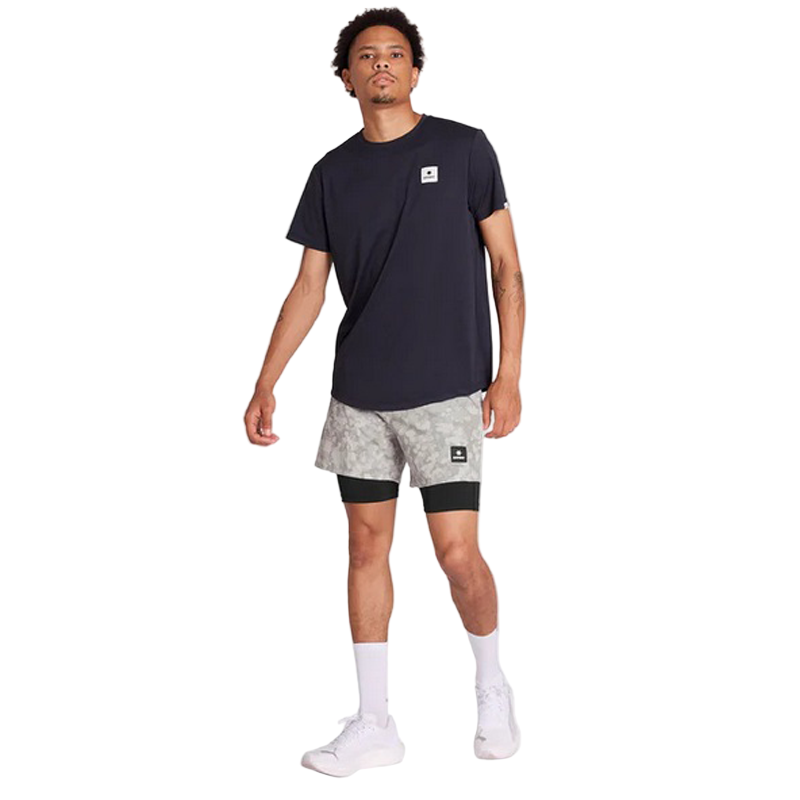 Saysky - 2 in 1 Camo Pace Shorts 5'' - Sand - Men's