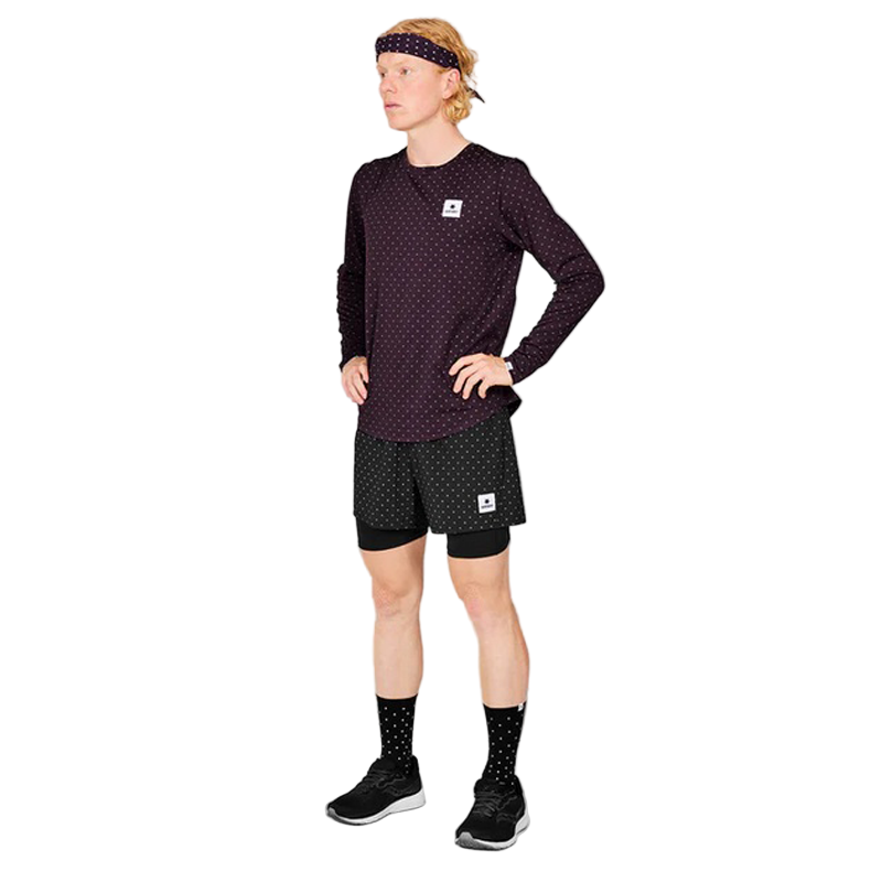 Saysky - 2 in 1 Reflective Pace Shorts 5'' - Black - Men's