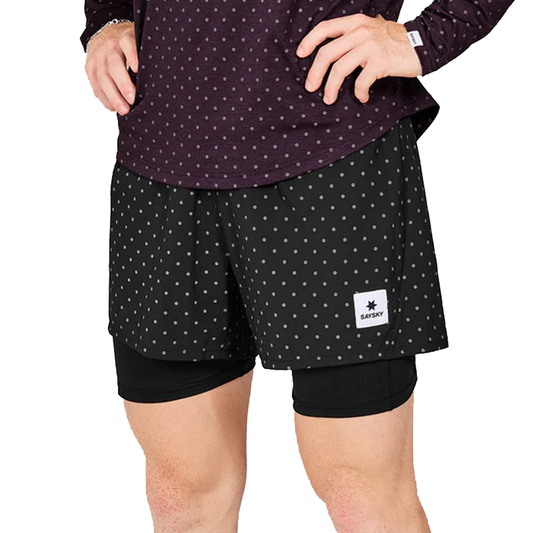 Saysky - 2 in 1 Reflective Pace Shorts 5'' - Black - Men's
