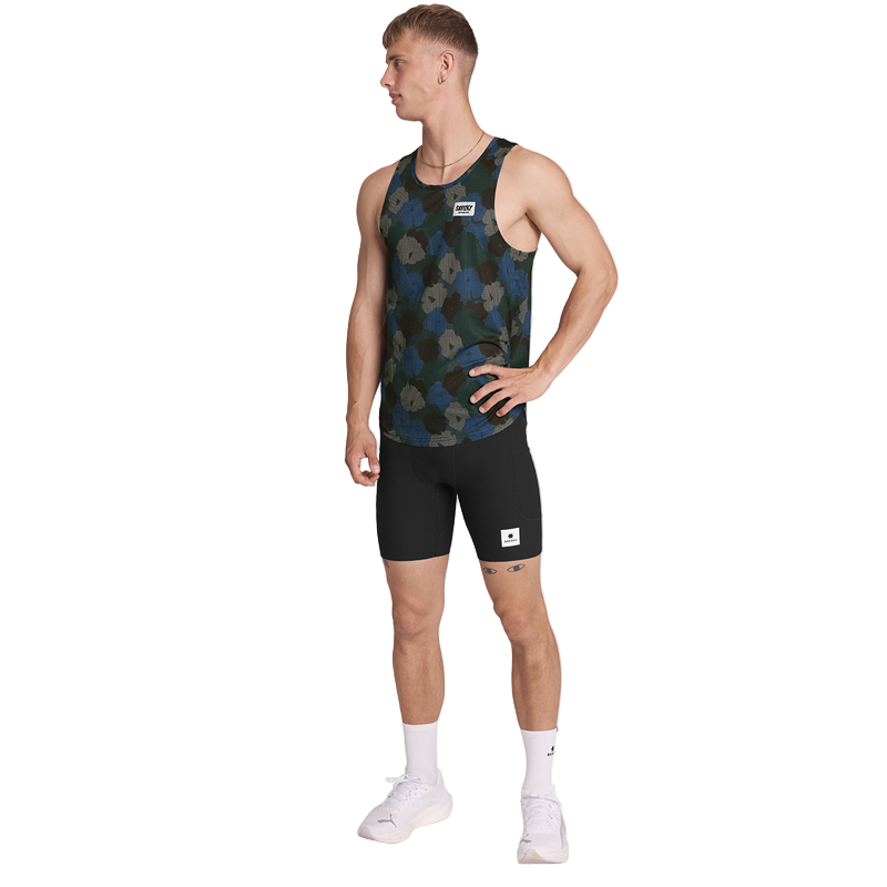 Saysky - Camo Flower Combat Singlet - Blue - Men's