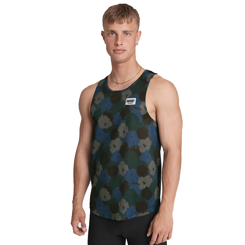 Saysky - Camo Flower Combat Singlet - Blue - Men's