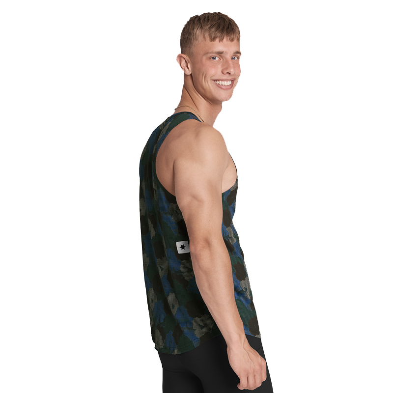 Saysky - Camo Flower Combat Singlet - Blue - Men's