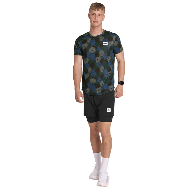 Saysky - Camo Flower Combat T-shirt - Blue - Men's
