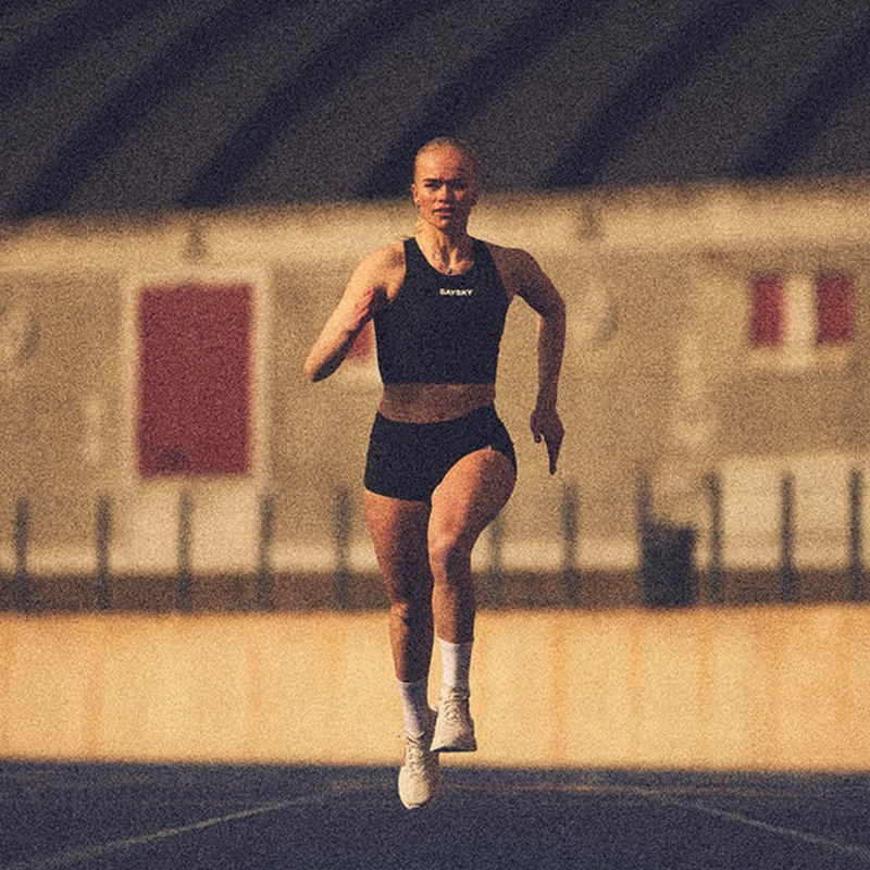 Saysky - Flow Race Crop Top - Black - Women's