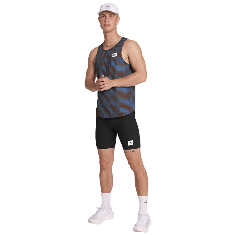 Saysky - Houndstooth Combat Singlet - Blue - Men's