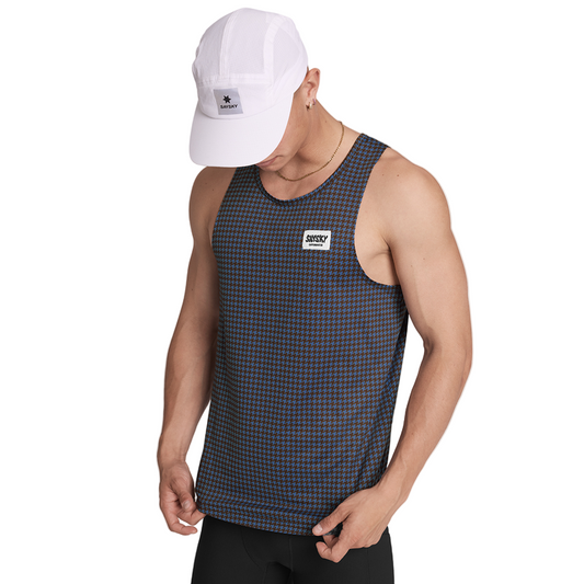 Saysky - Houndstooth Combat Singlet - Blue - Men's