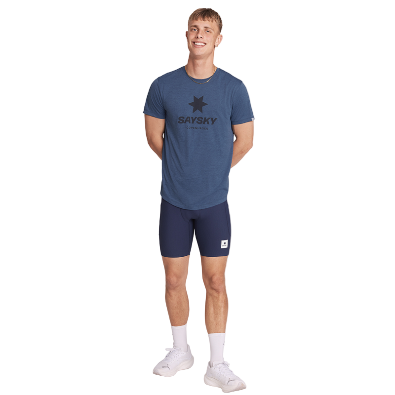 Saysky - Logo Combat Pro T-Shirt - Blue - Men's