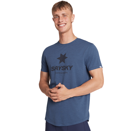Saysky - Logo Combat Pro T-Shirt - Blue - Men's
