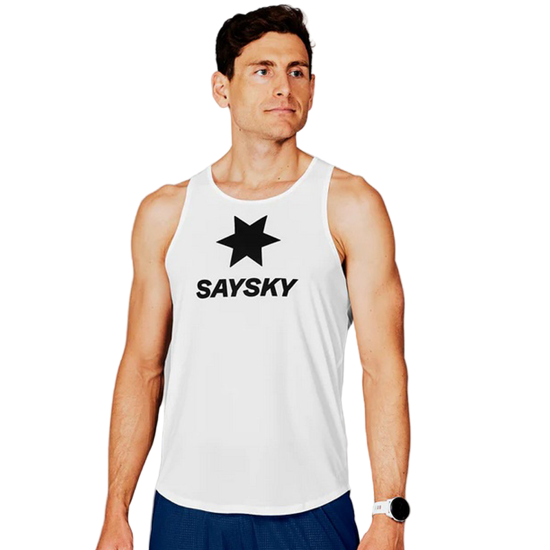 Saysky - Logo Flow Singlet - White - Men's