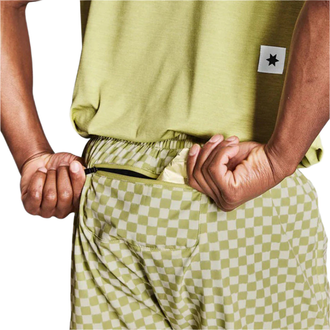 Saysky - Checker Pace Shorts 5" - Green - Men's