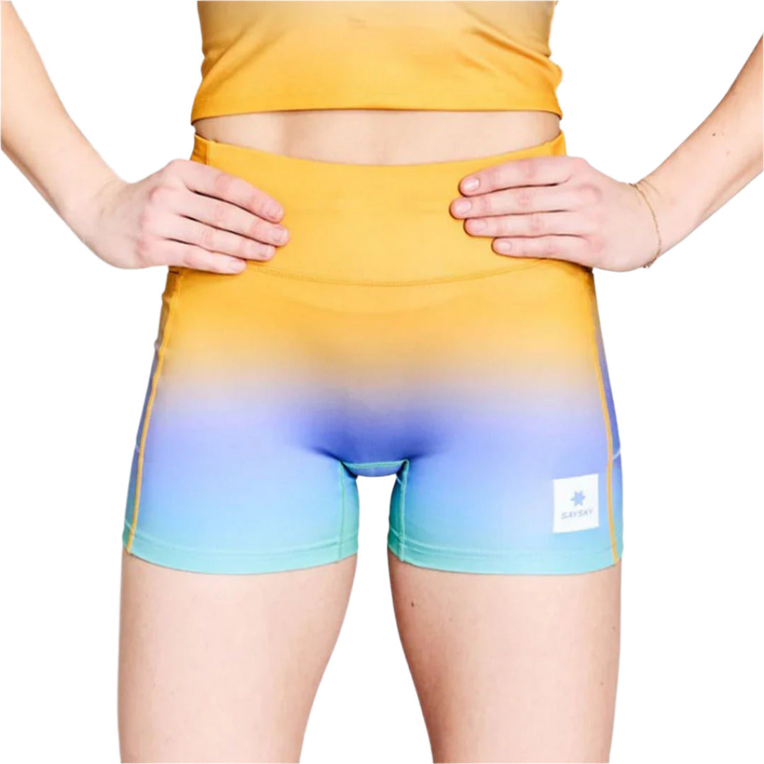 Saysky - Drip Dye Combat+ Short Tights 4" - Purple - Women's