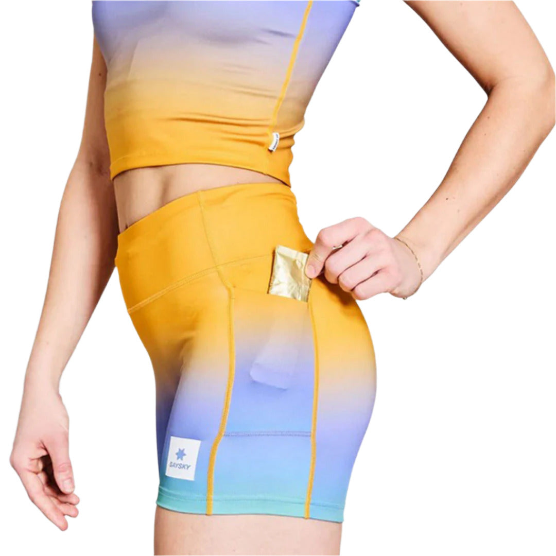 Saysky - Drip Dye Combat+ Short Tights 4" - Purple - Women's