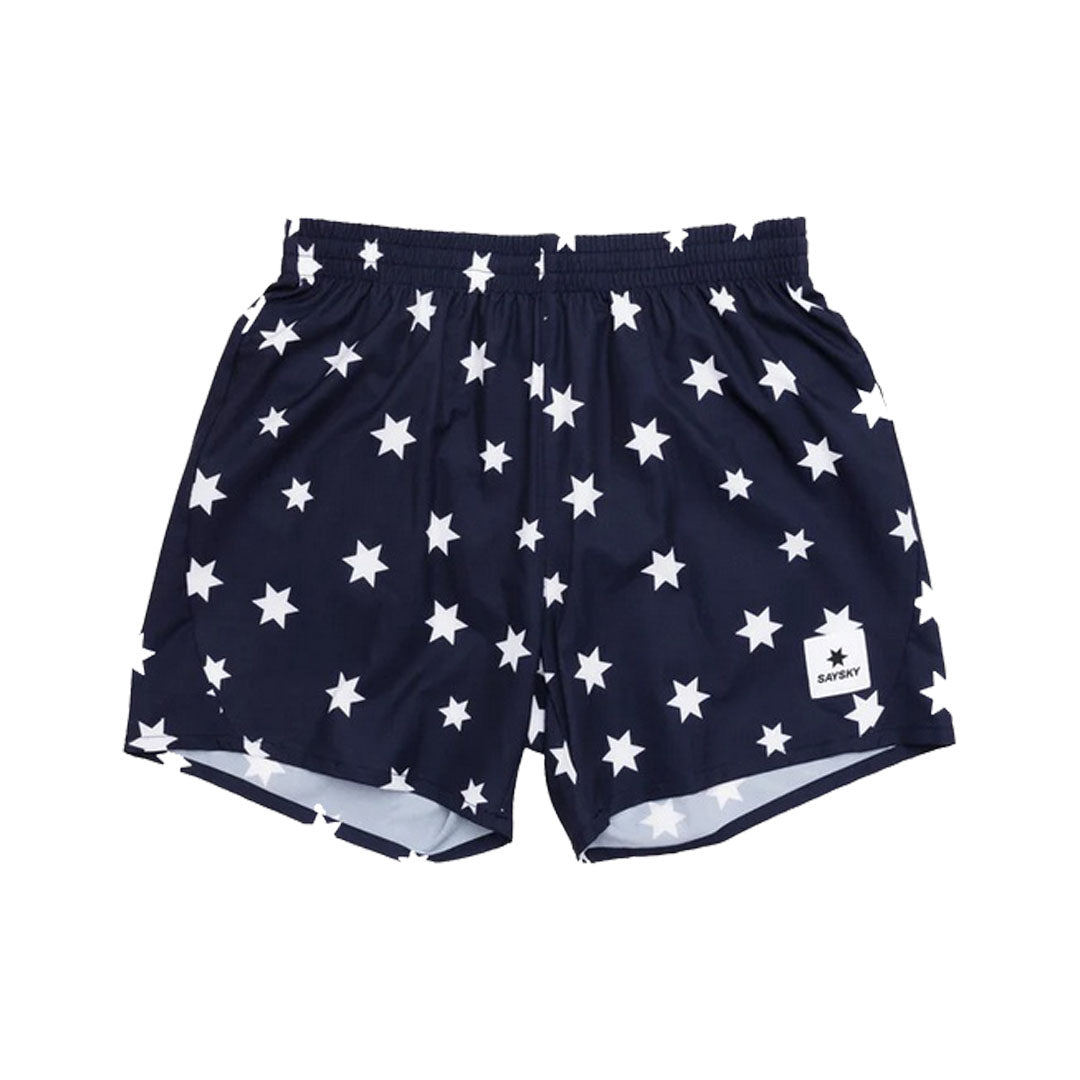 Saysky - Star Pace Shorts 5" - White/Blue - Men's