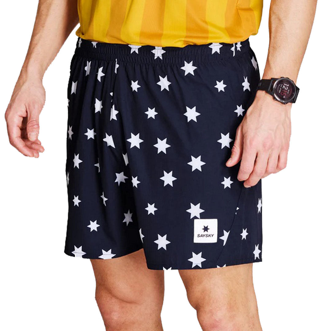 Saysky - Star Pace Shorts 5" - White/Blue - Men's