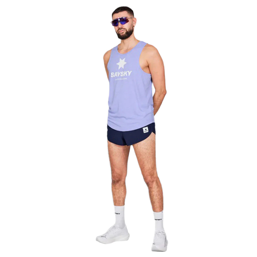 Saysky - Logo Combat Singlet - Purple Melange - Men's