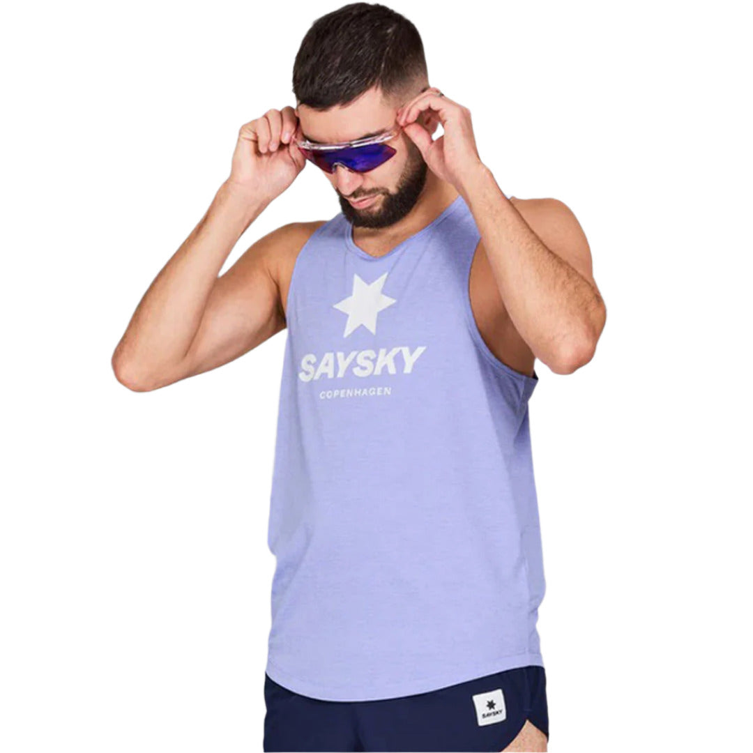 Saysky - Logo Combat Singlet - Purple Melange - Men's