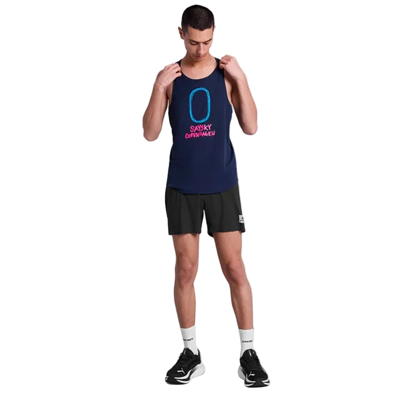 Saysky - Statement Flow Singlet - Blue - Men's