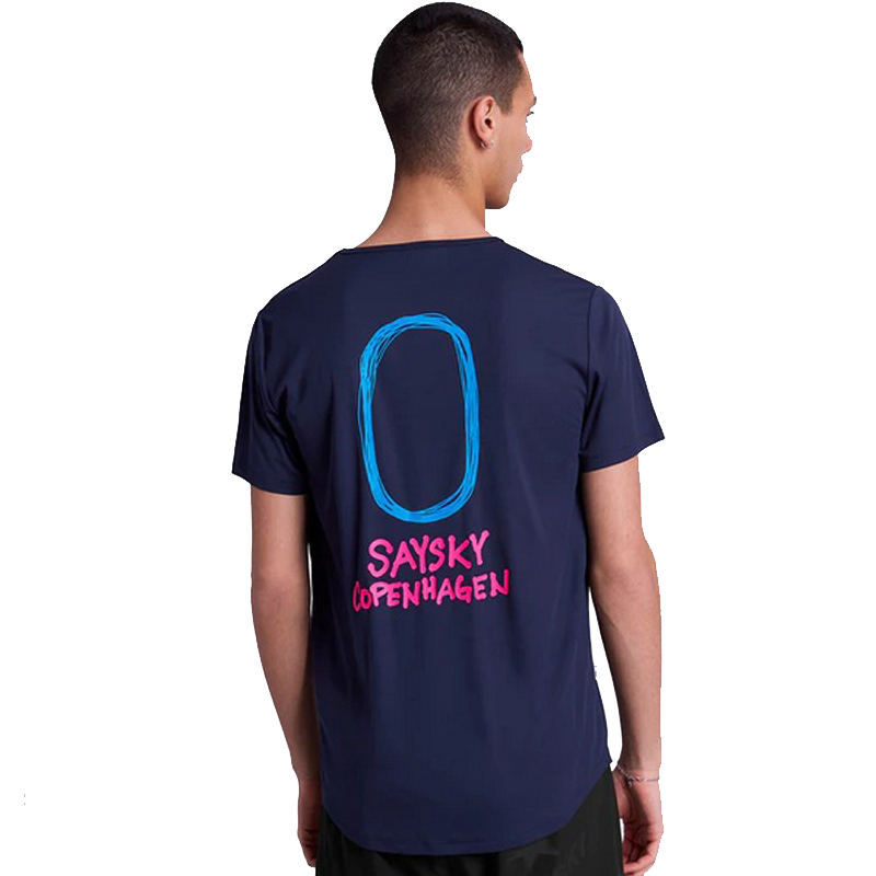 Saysky - Statement Flow T-Shirt - Navy - Men's