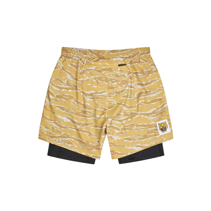 Saysky - Tiger Pace 2 in 1 Shorts 5'' - Yellow Camo - Men's