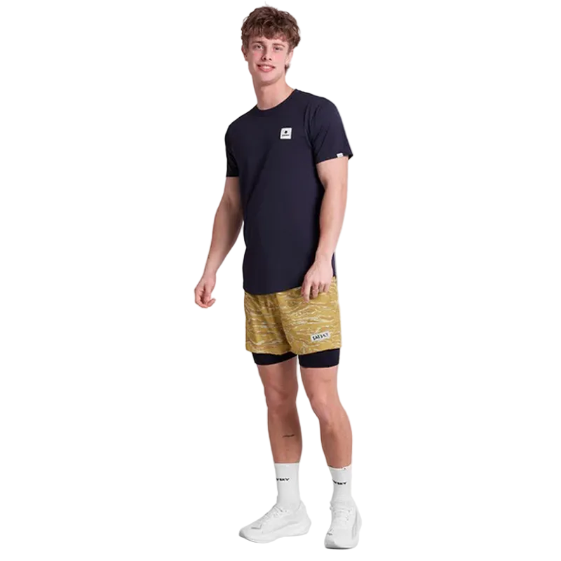 Saysky - Tiger Pace 2 in 1 Shorts 5'' - Yellow Camo - Men's