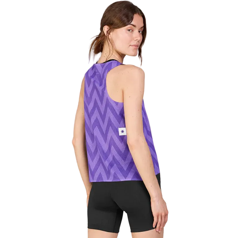 Saysky - Zig Zag Air Flow Singlet - Purple Zig Zag - Women's