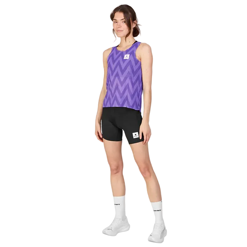 Saysky - Zig Zag Air Flow Singlet - Purple Zig Zag - Women's