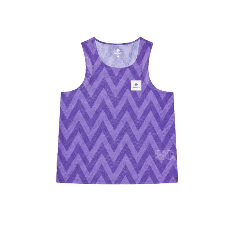 Saysky - Zig Zag Air Flow Singlet - Purple Zig Zag - Women's