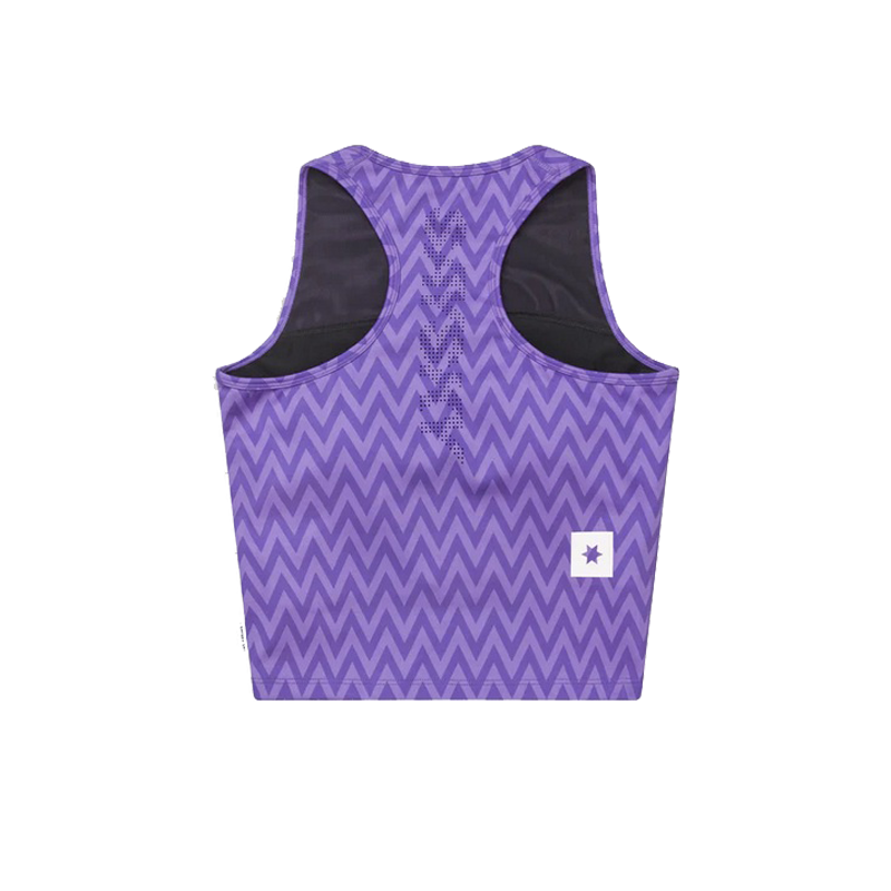 Saysky - Zig Zag Combat Crop Top - Purple Zig Zag - Women's