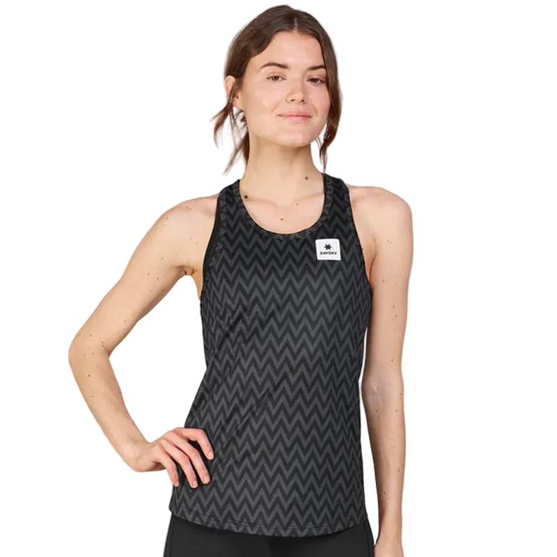 Saysky - Zig Zag Combat Singlet- Black Zig Zag - Women's