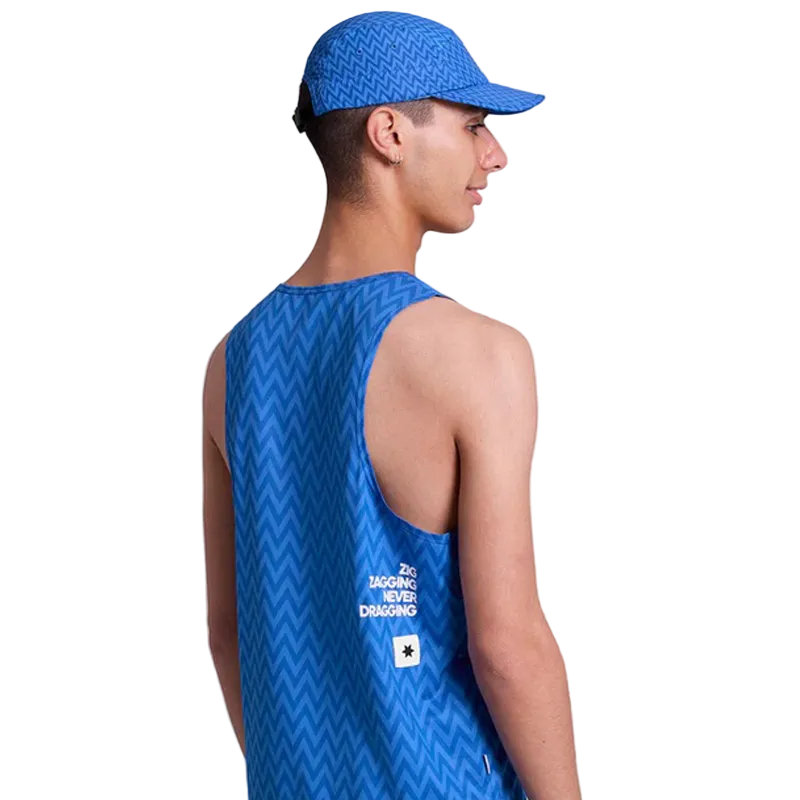 Saysky - Zig Zag Combat Singlet - Blue Zig Zag - Men's