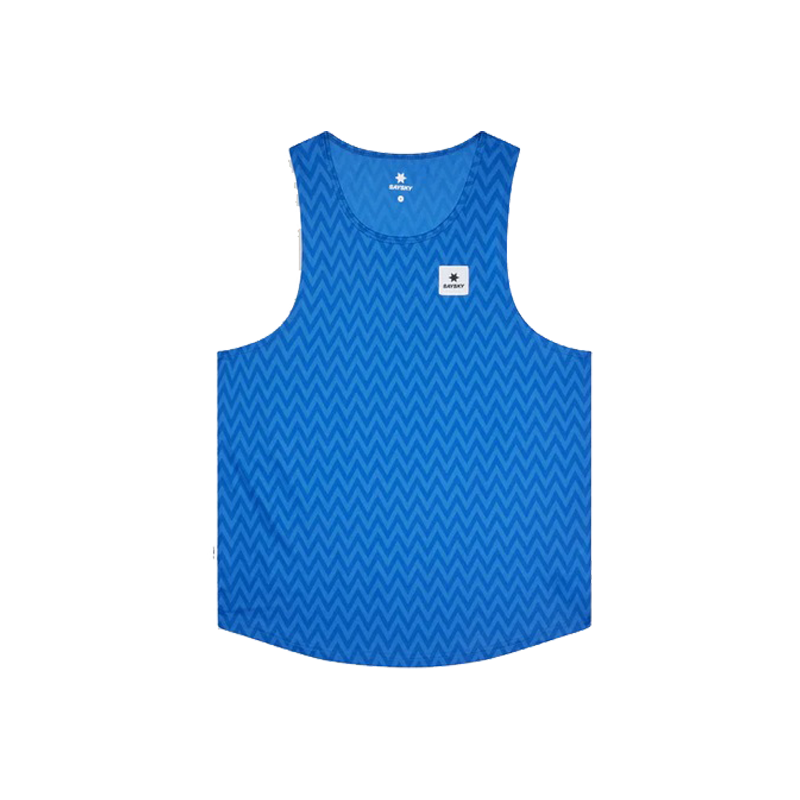 Saysky - Zig Zag Combat Singlet - Blue Zig Zag - Men's