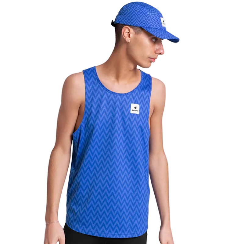 Saysky - Zig Zag Combat Singlet - Blue Zig Zag - Men's