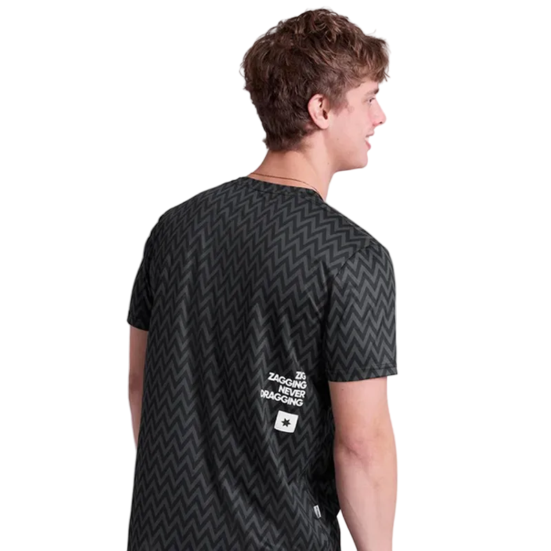 Saysky - Zig Zag Combat T-Shirt - Black Zig Zag - Men's