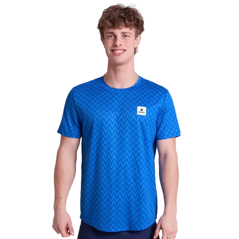 Saysky - Zig Zag Combat T-Shirt - Blue Zig Zag - Men's