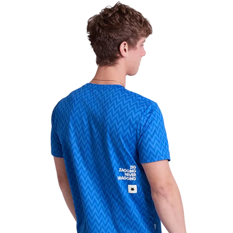 Saysky - Zig Zag Combat T-Shirt - Blue Zig Zag - Men's