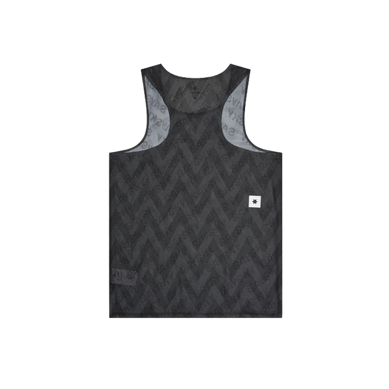 Saysky - Zig Zag Flow Air Singlet - Black Zig Zag - Men's