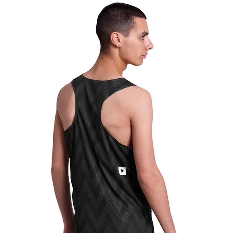 Saysky - Zig Zag Flow Air Singlet - Black Zig Zag - Men's