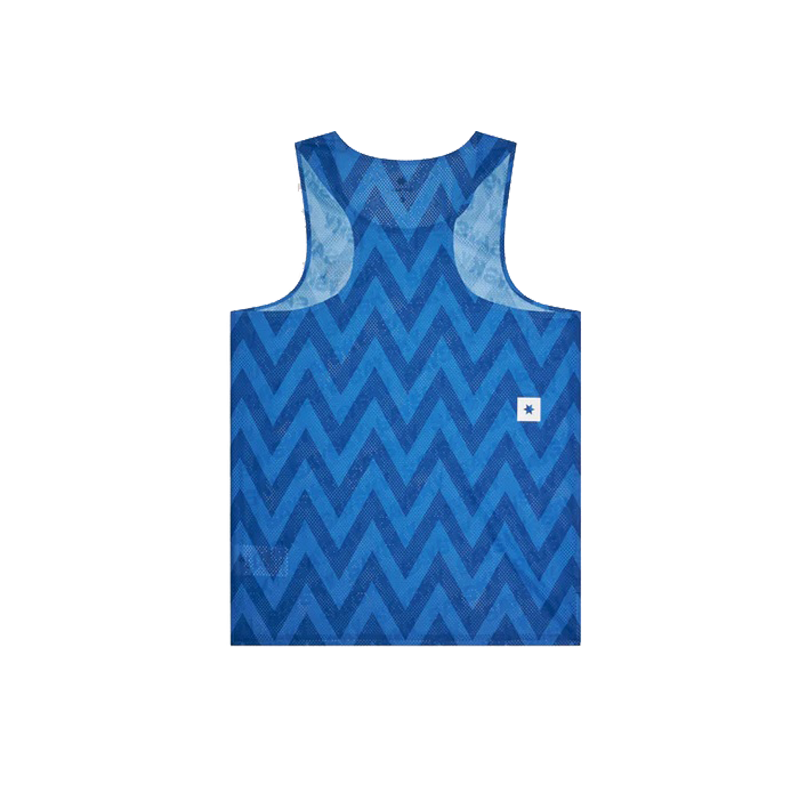 Saysky - Zig Zag Flow Air Singlet - Blue Zig Zag - Men's