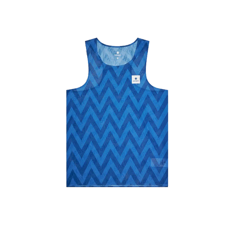 Saysky - Zig Zag Flow Air Singlet - Blue Zig Zag - Men's