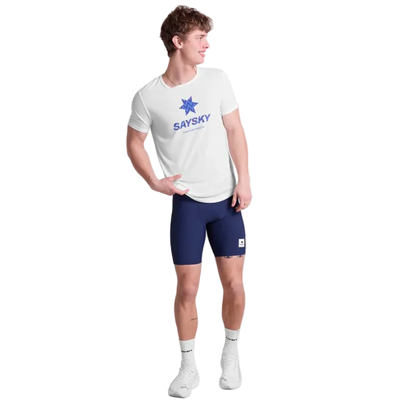 Saysky - Zig Zag Flow T-Shirt - White - Men's