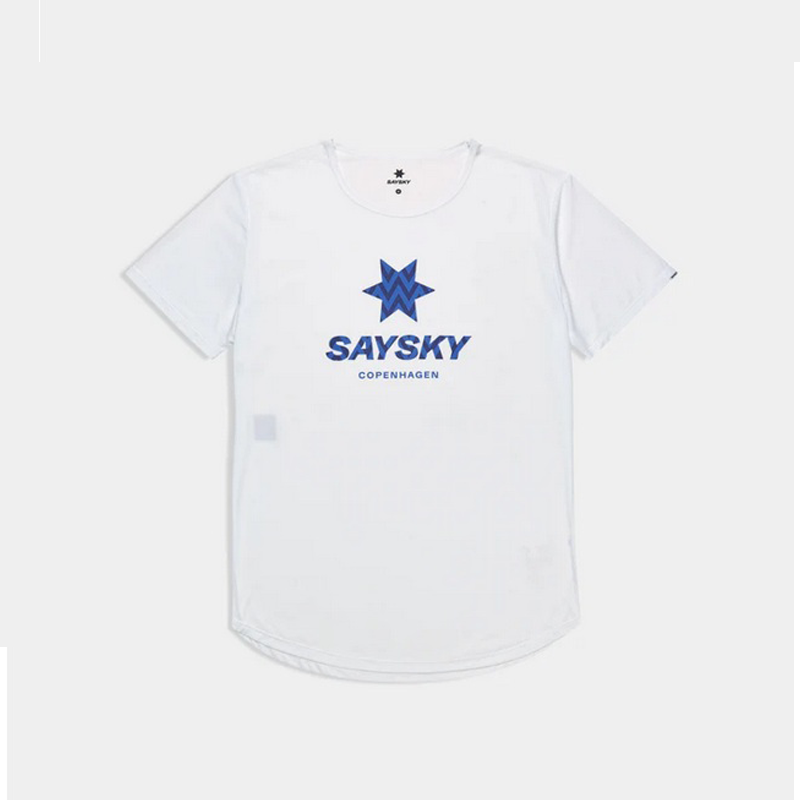 Saysky - Zig Zag Flow T-Shirt - White - Men's