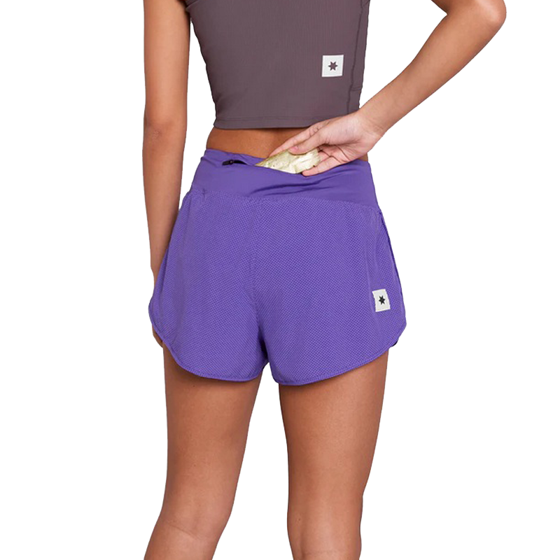 Saysky - Zig Zag Pace Shorts 3" - Purple Zig Zag - Women's