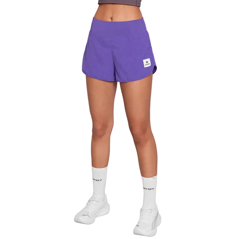 Saysky - Zig Zag Pace Shorts 3" - Purple Zig Zag - Women's