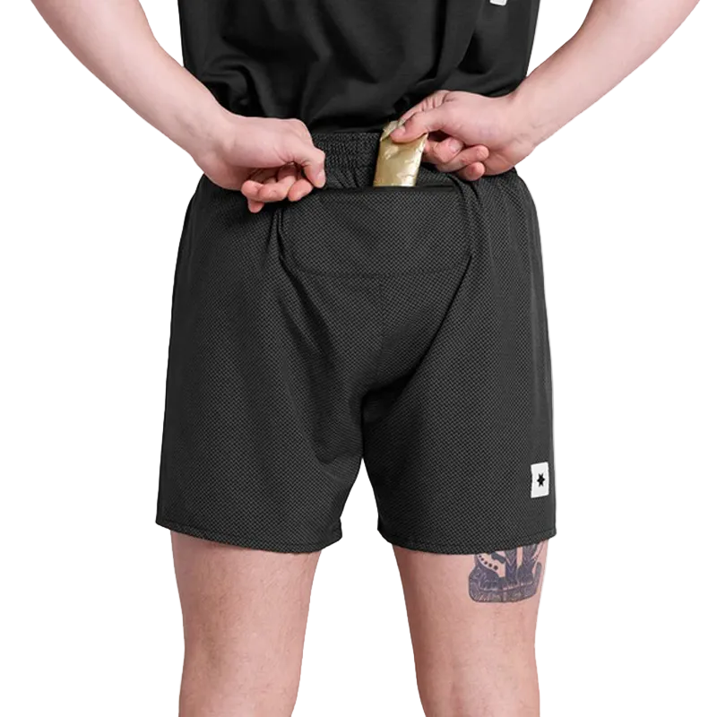 Saysky - Zig Zag Pace Shorts 5'' - Black Zig Zag - Men's
