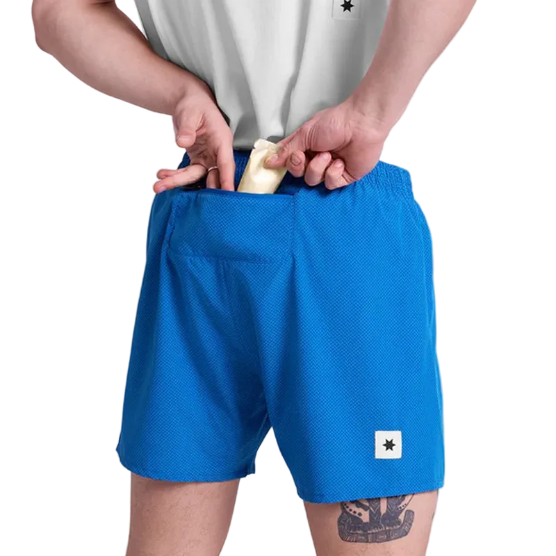 Saysky - Zig Zag Pace Shorts 5'' - Blue Zig Zag - Men's