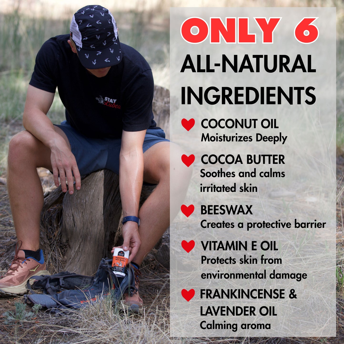 Squirrel's Nut Butter - Anti-Chafe & Skin Repair - Frankincense & Lavender - 1.7oz Stick